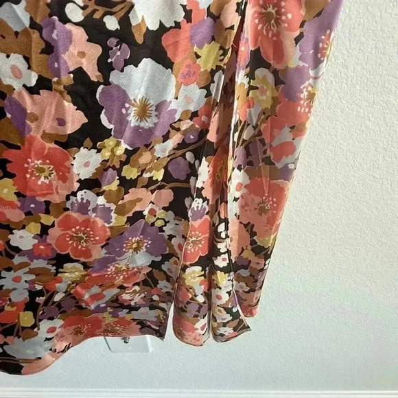 RAILS Sudra Dress Pink Aster Midi Slip Vintage Floral Spaghetti Straps Size S - Picture 4 of 11